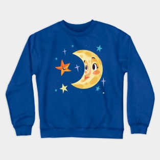 Moon Star Happy Crewneck Sweatshirt